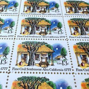 California State 1977 Postage Stamp Sheet, Unused USA #1725